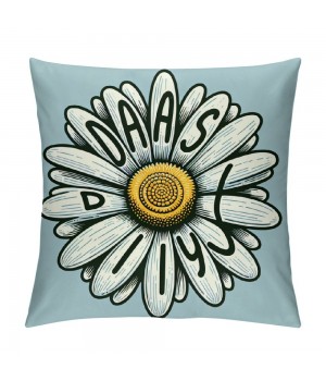  Spring Daisy Floral Pillow Covers White Petal Flower Decorative Pillow Cases Yellow Seasonal Cushion Case Farmhouse Home Decor for Sofa Couch