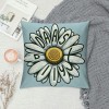  Spring Daisy Floral Pillow Covers White Petal Flower Decorative Pillow Cases Yellow Seasonal Cushion Case Farmhouse Home Decor for Sofa Couch