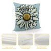  Spring Daisy Floral Pillow Covers White Petal Flower Decorative Pillow Cases Yellow Seasonal Cushion Case Farmhouse Home Decor for Sofa Couch