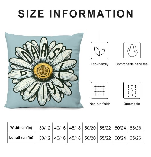  Spring Daisy Floral Pillow Covers White Petal Flower Decorative Pillow Cases Yellow Seasonal Cushion Case Farmhouse Home Decor for Sofa Couch