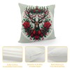 Ulloord Christmas&nbsp;Wreath Throw Pillow Cover Home Couch Decorative&nbsp;Elk &nbsp;Christmas Stocking Pattern Cushion CoverWinter Theme Pillowcase