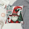 Ulloord  Merry Christmas Santa Claus Throw Pillow Covers Outdoor Xmas Christmas Tree Cushion CoverHome Sofa Couch Pillow Case Decorative Winter&nbsp;Series