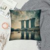 Ulloord  Throw Pillow Covers Vintage&nbsp;Spacecraft Hotel Decorative Pillow Covers Square Pillow Case Oil Painting Pillowcase for Sofa Couch(Hotel)