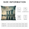 Ulloord  Throw Pillow Covers Vintage&nbsp;Spacecraft Hotel Decorative Pillow Covers Square Pillow Case Oil Painting Pillowcase for Sofa Couch(Hotel)