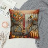 Ulloord Rustic&nbsp;Bicycle Pumpkin Sunflowers Bird Farmhouse Pillow Covers Fall Autumn Flowers Outdoor Pillow Case Home Decor Sofa Pillowcase (Bike Bird)