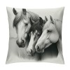 Ulloord Horse Decorative Throw Pillow Covers&nbsp; Cushion Cover Color Animal Throw Pillows Case for Sofa Couch Outdoor Decor