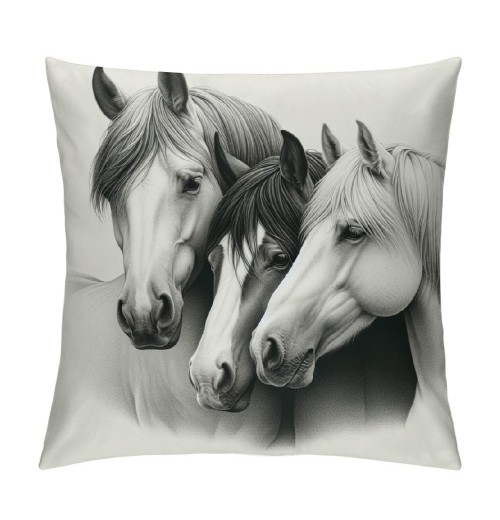 Ulloord Horse Decorative Throw Pillow Covers&nbsp; Cushion Cover Color Animal Throw Pillows Case for Sofa Couch Outdoor Decor