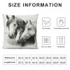 Ulloord Horse Decorative Throw Pillow Covers&nbsp; Cushion Cover Color Animal Throw Pillows Case for Sofa Couch Outdoor Decor