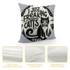 Ulloord Cat Kitty Themed Pillowcase Decorations for Home, Funny Quote I Just Freaking Love Tuxedo Cats Okay Throw Pillow Cover, Tuxedo Cats Gifts, Cat Lover Gifts