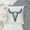 Ulloord Wild Hat Cow Skull Throw Pillow Case Cover ,Beige Trendy Decorations for Home Girls Bedroom Dorm Office,Gifts for Teen Girls