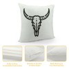 Ulloord Wild Hat Cow Skull Throw Pillow Case Cover ,Beige Trendy Decorations for Home Girls Bedroom Dorm Office,Gifts for Teen Girls