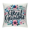 Ulloord Themed Pillowcase Decorations for Home, Farmhouse Floral World’s Best Pillow Cover, Gifts