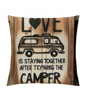 Ulloord Love Themed Pillowcase Decorations for Home, Love is Staying Together After Parking The Throw Pillow Cover , Valentine’s Day Gifts, Wedding