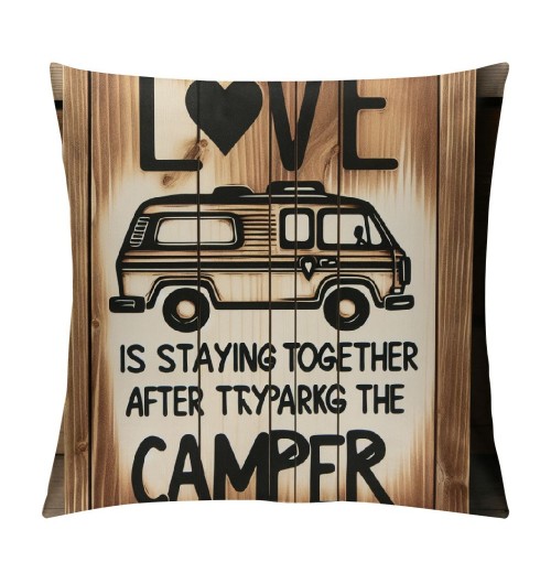 Ulloord Love Themed Pillowcase Decorations for Home, Love is Staying Together After Parking The Throw Pillow Cover , Valentine’s Day Gifts, Wedding