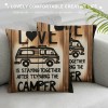 Ulloord Love Themed Pillowcase Decorations for Home, Love is Staying Together After Parking The Throw Pillow Cover , Valentine’s Day Gifts, Wedding