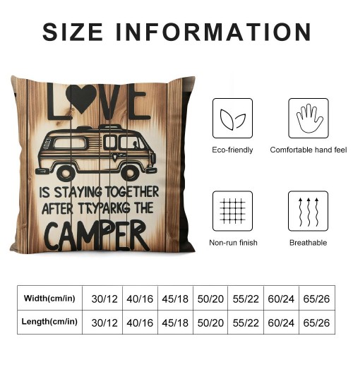 Ulloord Love Themed Pillowcase Decorations for Home, Love is Staying Together After Parking The Throw Pillow Cover , Valentine’s Day Gifts, Wedding