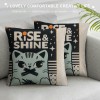 Ulloord Cat Themed Pillowcase Decorations for Home, Funny Inspirational Quotes Throw Pillow Cover, Cat Lover Gifts, Gifts