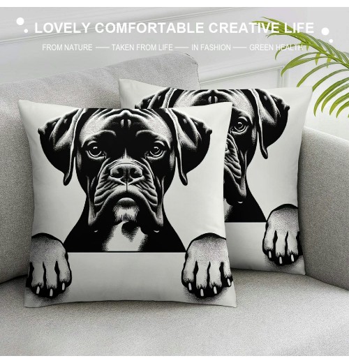 Ulloord Hope You Like Boxers Dog Themed Pillowcase Decorations for Home, Funny German Boxer Dog Love Throw Pillow Cover, Boxer Dog Lover Gifts, Boxer Mom Gifts