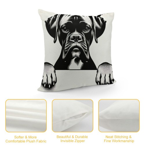 Ulloord Hope You Like Boxers Dog Themed Pillowcase Decorations for Home, Funny German Boxer Dog Love Throw Pillow Cover, Boxer Dog Lover Gifts, Boxer Mom Gifts