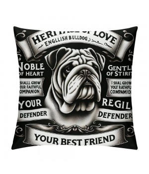 Ulloord Cute of Love Throw Pillow Case Cover, Decorations For Home Bedroom Girls Room Office, Owners Moms Gift,Dog Lovers Gift