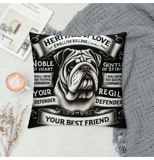 Ulloord Cute of Love Throw Pillow Case Cover, Decorations For Home Bedroom Girls Room Office, Owners Moms Gift,Dog Lovers Gift