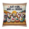 Ulloord Who Loves Decorative Throw Pillow Case Cover, Funny Quote Farm Animal Chicken Decorations For Home Bedroom Girl Room Dorm Office Farmhouse,Gifts For Chicken Lovers