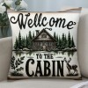 Ulloord Welcome to Throw Pillow Cover Vintage Boat Farm Pillowcase Home Sofa Decor Cushion Cover 