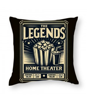 Ulloord Pillow Covers Retro Movie Theater Patterns Decorative Throw Pillow Covers Pillow Case Cushion Cover Body Pillowcovers