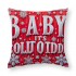 Ulloord Baby It's Cold Outside Christmas Snowflake Throw Pillow Cover Super Soft Red Decorative Pillow Covers Cushion Case Home Sofa Couch