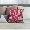 Ulloord Baby It's Cold Outside Christmas Snowflake Throw Pillow Cover Super Soft Red Decorative Pillow Covers Cushion Case Home Sofa Couch