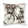 Ulloord Vintage&nbsp;Bicycle Bike Throw Pillow Covers for Home Sofa Couch &nbsp;Decorative Cushion Cover Square Pcases Blue Green Bike Outdoor Decor