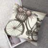 Ulloord Vintage&nbsp;Bicycle Bike Throw Pillow Covers for Home Sofa Couch &nbsp;Decorative Cushion Cover Square Pcases Blue Green Bike Outdoor Decor