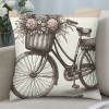 Ulloord Vintage&nbsp;Bicycle Bike Throw Pillow Covers for Home Sofa Couch &nbsp;Decorative Cushion Cover Square Pcases Blue Green Bike Outdoor Decor