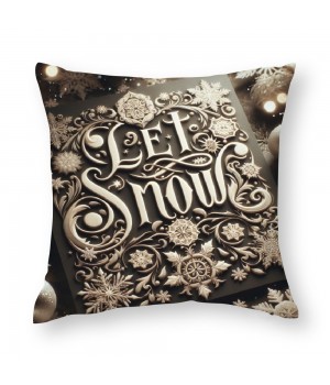 Ulloord Throw Pillow Covers Christmas Lettering Saying Phrase with Print Decorative Pillow Covers Xmas Season Blessing Gift for Home Sofa Decor