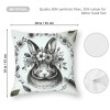 Vintage Rabbit Throw Pillow Covers Flowers Wreath Farmhouse Rustic Animal Print Case Floral Cushion Cover Sofa