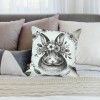 Vintage Rabbit Throw Pillow Covers Flowers Wreath Farmhouse Rustic Animal Print Case Floral Cushion Cover Sofa