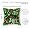  Throw Pillow Cover Pink Flowers Pattern Decorative Pillow Covers Home Decor Spring Quote Pillow Cases Outdoor Indoor Sofa Cushion Cover