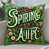  Throw Pillow Cover Pink Flowers Pattern Decorative Pillow Covers Home Decor Spring Quote Pillow Cases Outdoor Indoor Sofa Cushion Cover