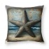 Ulloord Vintage Ocean Beach Starfiash Coral Conch Throw Pillow Covers Sea Marine Animals Nautical Pillowcase Home Sofa Decor Cushion Case Cover