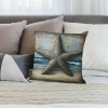 Ulloord Vintage Ocean Beach Starfiash Coral Conch Throw Pillow Covers Sea Marine Animals Nautical Pillowcase Home Sofa Decor Cushion Case Cover