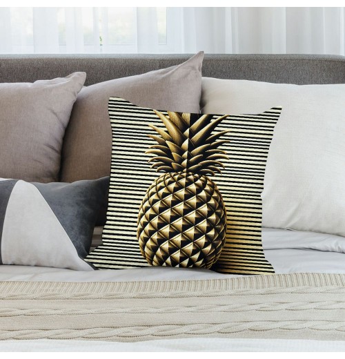 Ulloord Pillow Covers Decorative Throw Pillow Case in Black White Stripes Pillow Case Square Cushion Cover for Sofa Bedroom