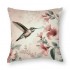 Ulloord Spring Bird Pillow Covers Hummingbird Flowers Blooming Vintage Rustic Farmhouse Throw Pillow Case Home Decorative Cushion Cover for Sofa Couch Bed