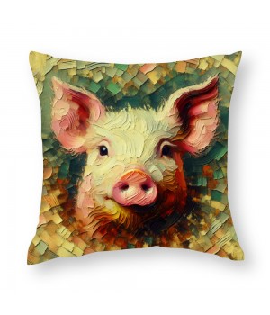 Ulloord Pillow Covers Abstract Animal Pig Throw Pillow Covers Square Pillowcase Cushion Cover for Home Sofa Couch Car Decoration