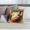 Ulloord Pillow Covers Abstract Animal Pig Throw Pillow Covers Square Pillowcase Cushion Cover for Home Sofa Couch Car Decoration