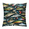 PHYHOO Short Plush Pillow Covers,Bait for Fishing Double-Sided Print Square Cushion Cases for Sofa Bedroom Car Decorative