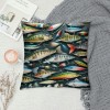 PHYHOO Short Plush Pillow Covers,Bait for Fishing Double-Sided Print Square Cushion Cases for Sofa Bedroom Car Decorative