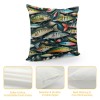 PHYHOO Short Plush Pillow Covers,Bait for Fishing Double-Sided Print Square Cushion Cases for Sofa Bedroom Car Decorative