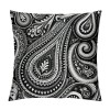 PHYHOO Floral Paisley Decorative Throw Pillow Cover, Traditionally Floral Pattern Square Pillowcase Blended Double-Sided No Inserts for Bedroom Living Room