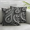 PHYHOO Floral Paisley Decorative Throw Pillow Cover, Traditionally Floral Pattern Square Pillowcase Blended Double-Sided No Inserts for Bedroom Living Room