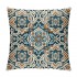 PHYHOO Paisley Floral Pattern Decorative Throw Pillow Cover, Blue Orange Seamless Paisley Pattern Square Pillowcase Blended Double-Sided No Inserts for Bedroom Living Room